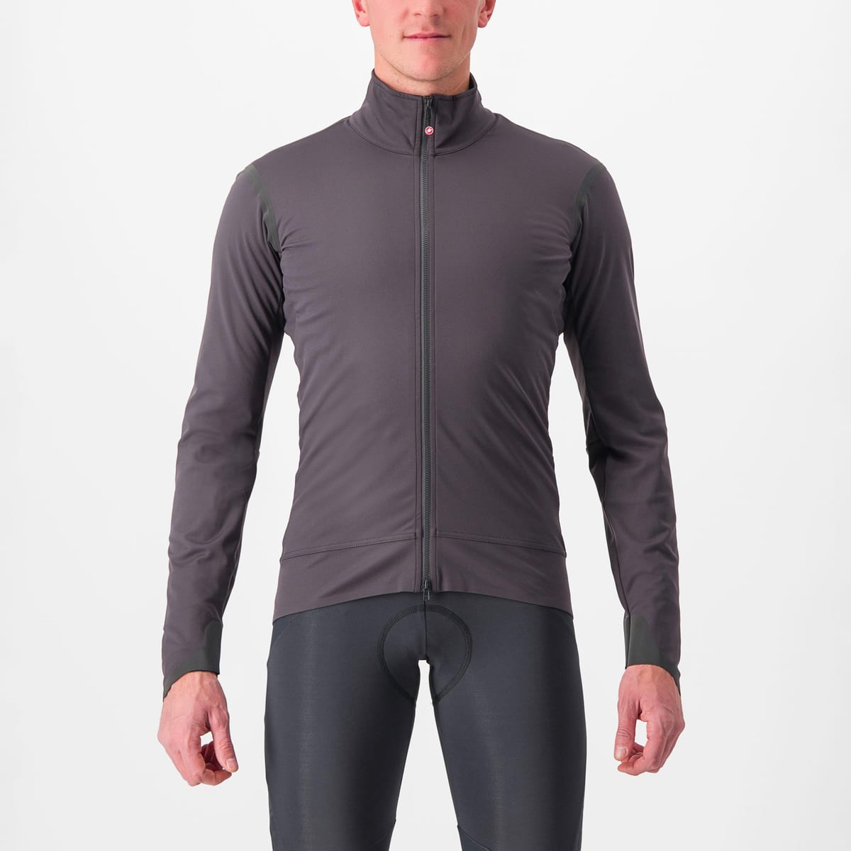 Chaqueta Castelli Alpha Ultimate Insulated gris oscuro: puesta, de frente, foto de catálogo