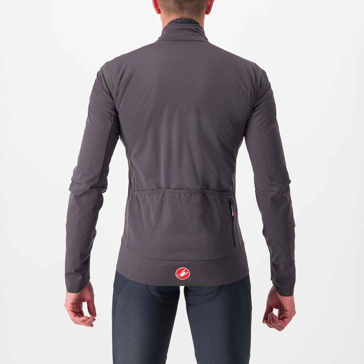 Chaqueta Castelli Alpha Ultimate Insulated gris oscuro: de espaldas, foto de catálogo