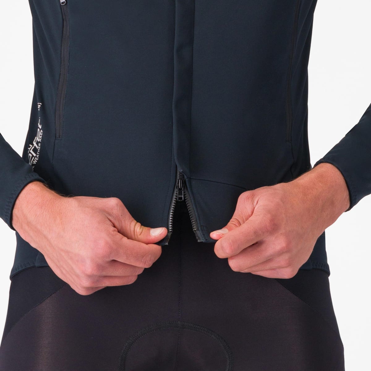 Chaqueta Castelli Perfetto RoS 2 azul muy oscuro: cremallera de doble carro, foto de catálogo
