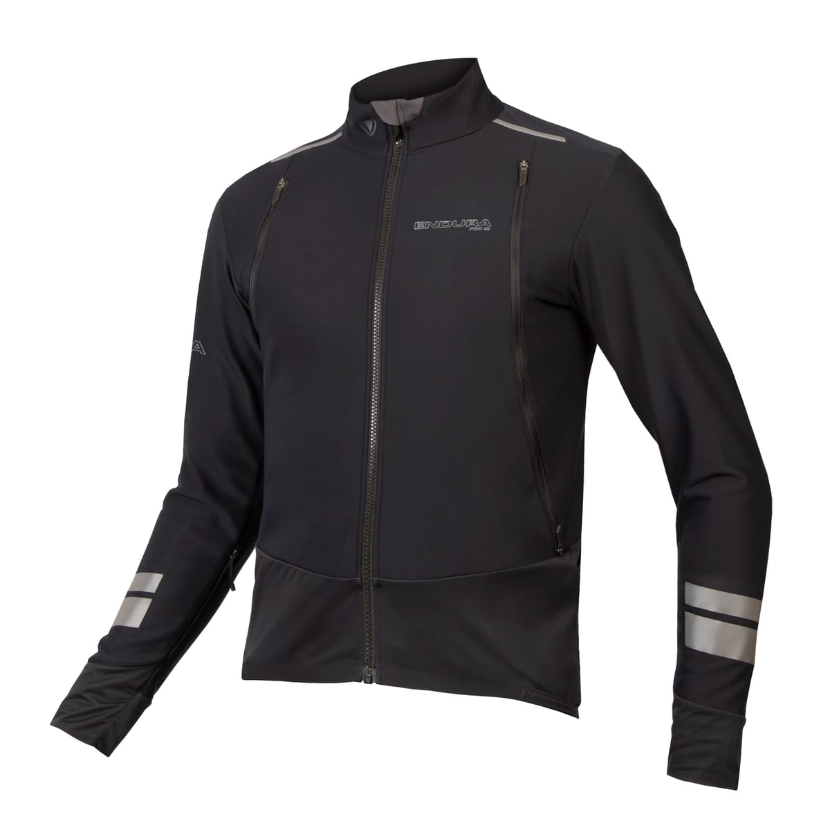 Chaqueta Endura Pro SL 3-Season negra: sola, de frente, foto de catálogo