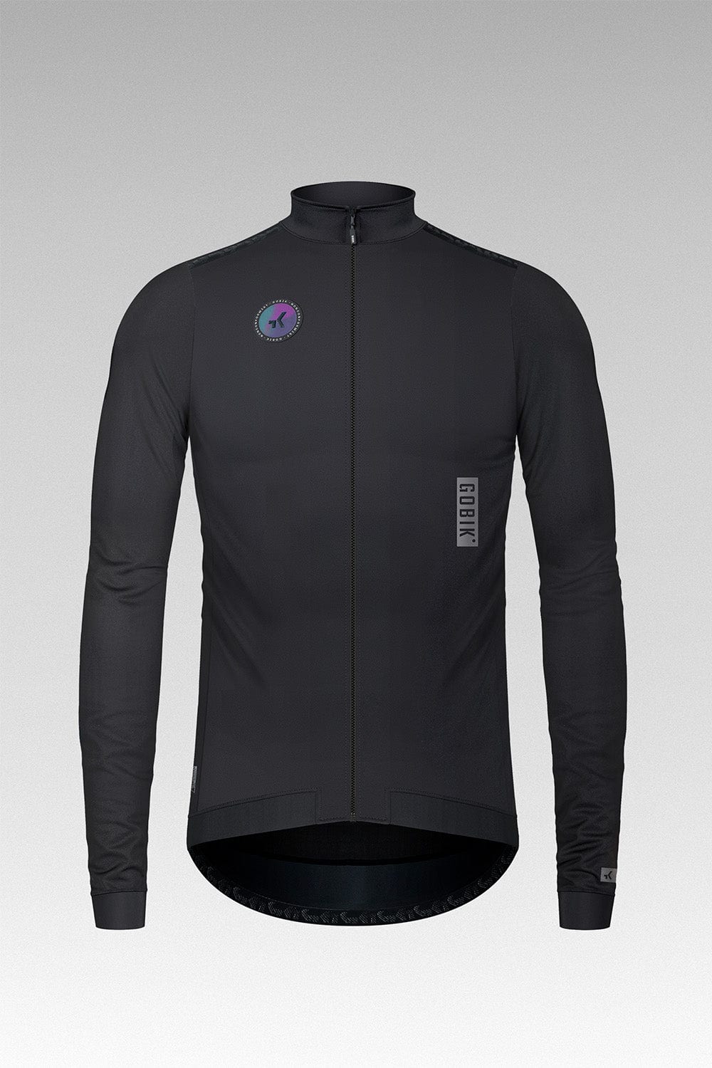Chaqueta Gobik Armour 3.0 negra: sola, de frente, foto de catálogo