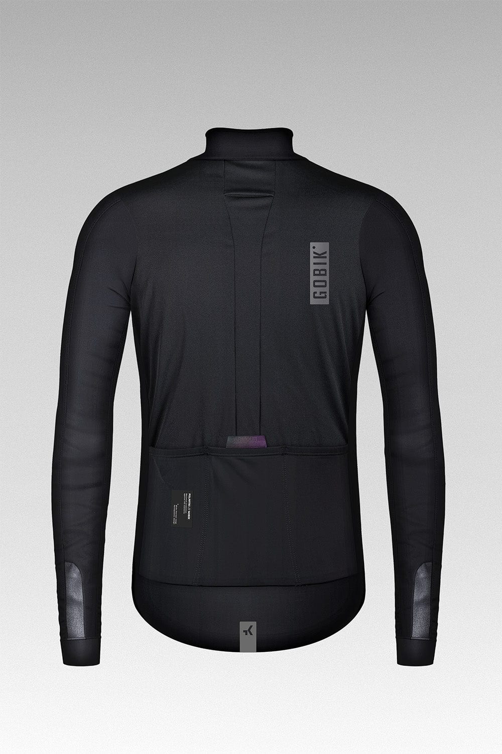Chaqueta Gobik Armour 3.0 negra: sola, de espaldas, foto de catálogo