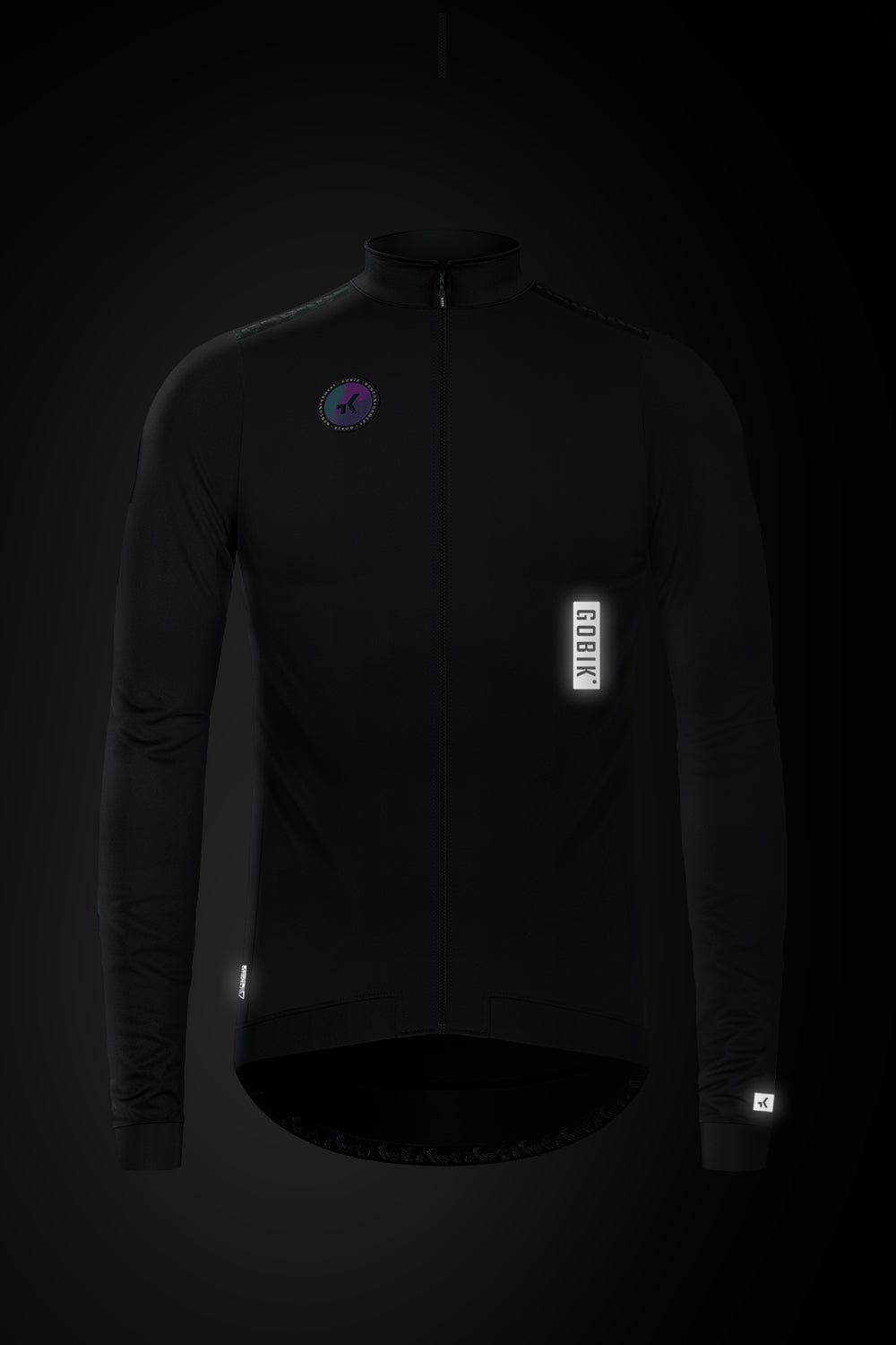 Chaqueta Gobik Armour 3.0 negra: reflectantes de noche, foto de catálogo