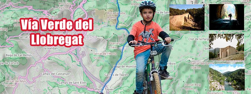 Vía Verde Llobregat Rutas en bici con niños barcelona