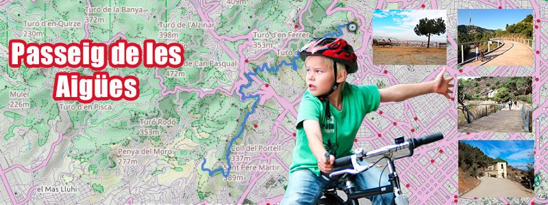 Rutas en bici con niños por Barcelona - Passeig de les Aigües